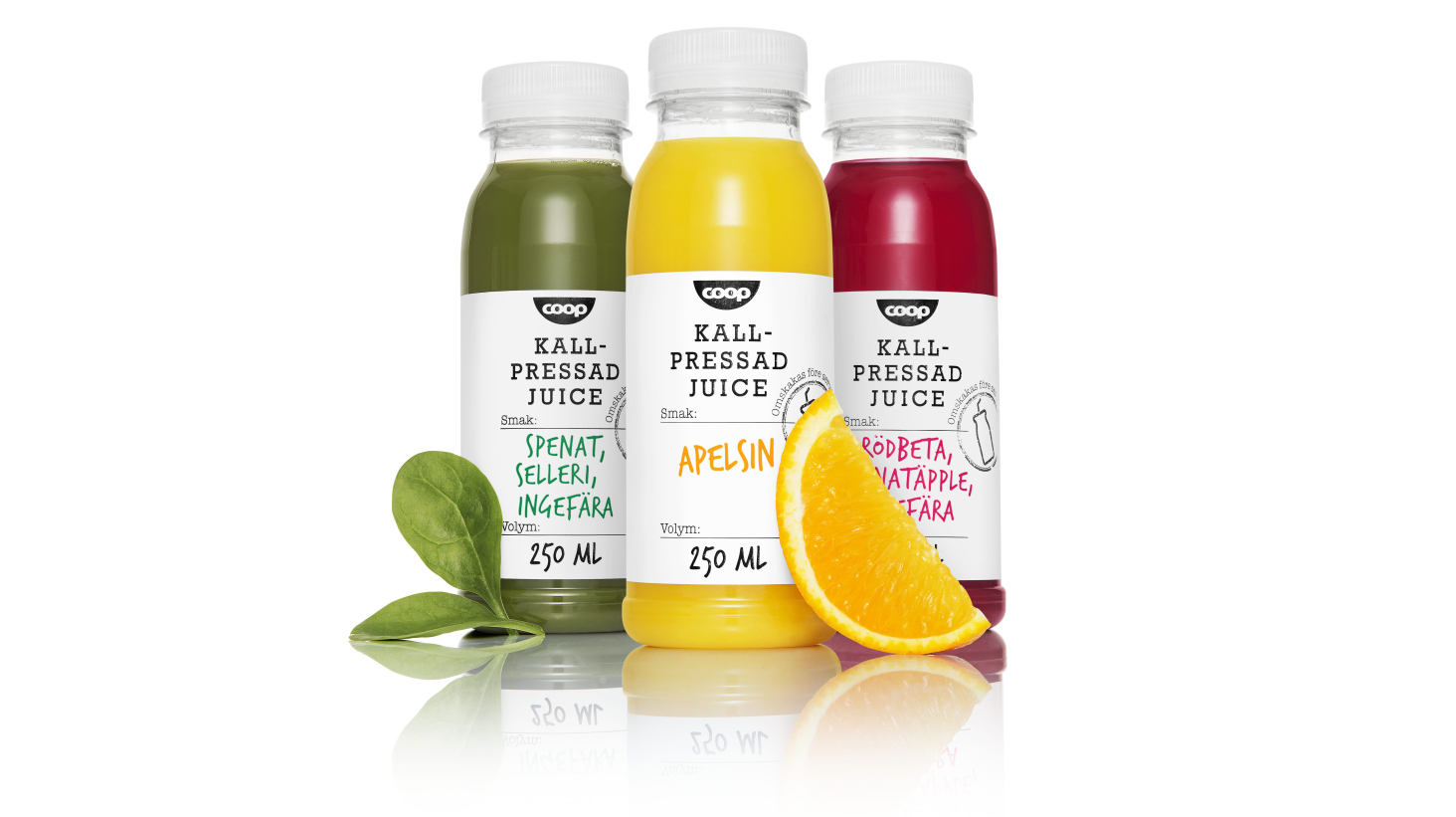Åtta nya kallpressade rawjuicer och smoothies från Coop