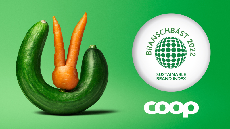Illustration Coop branschbäst i Sustainable Brand Index