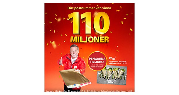 Postkodlotteriet kampanj Coop