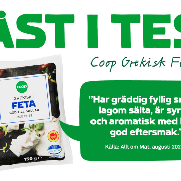 Coop Grekisk Feta 150 g, Bäst i Test
