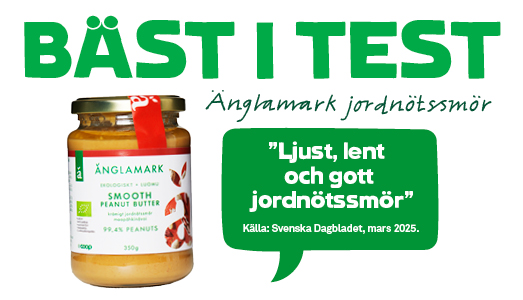 Änglamark jordnötssmör bäst i test